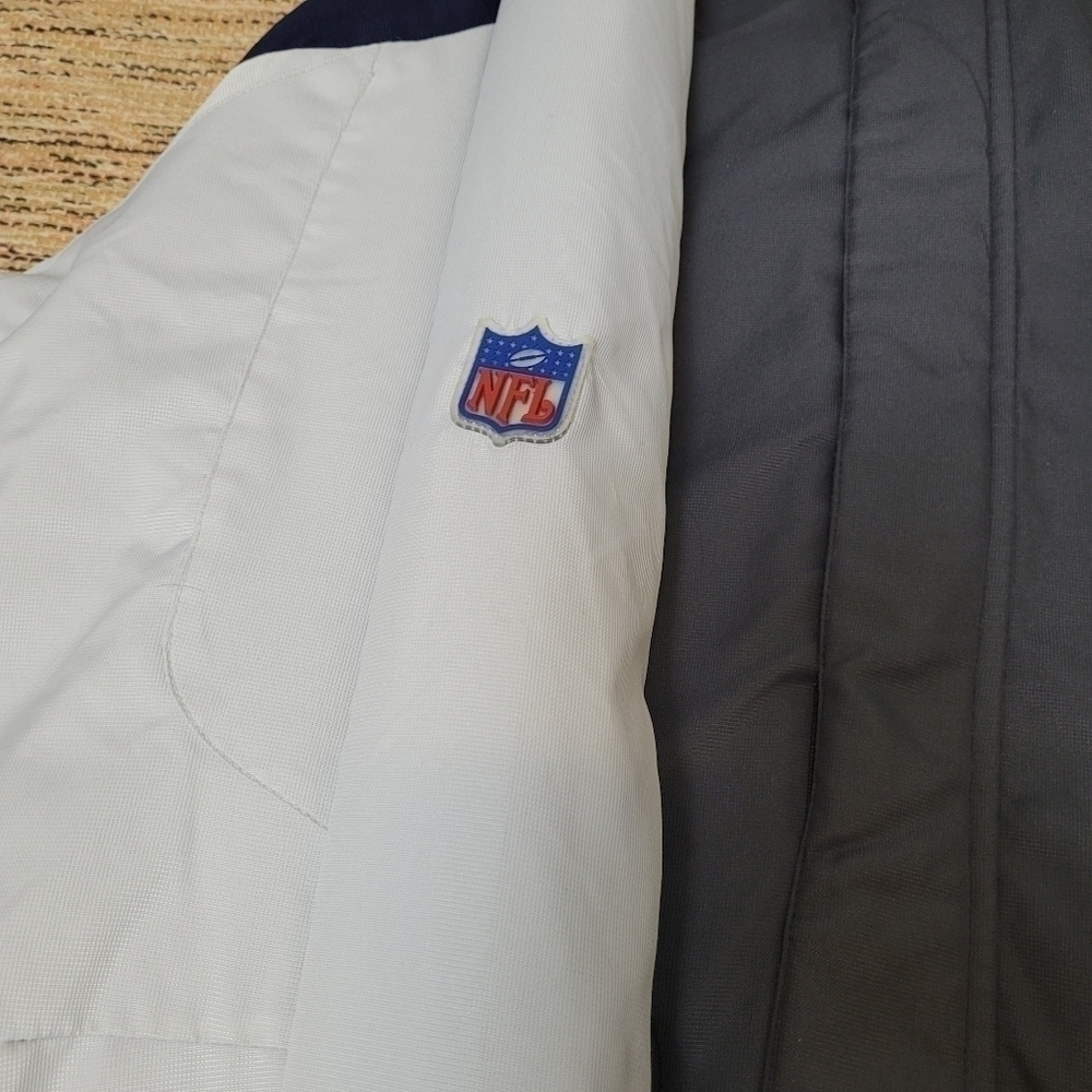 VINTAGE 90s New England Patriots Warm Jacket NFL REEBOK - Picture 10 of 13